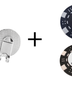 Paquete de 10 Hat Clip + Póker Chip Golf Ball Marker personalizable